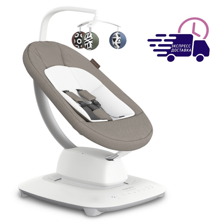 Кресло-качалка UPPAbaby mamaRoo Wells - Dark Taupe Melange Кресло-качалка UPPAbaby mamaRoo Wells - Dark Taupe Melange