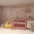 Кроватка для новорожденного Lilla - модель Aria Antique Pink + Матрас DreamTex 120х60 см