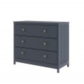 Комод Lillaland Wood Anna 3 ящика темно-серый