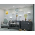Комод Lillaland Wood Anna 3 ящика темно-серый