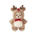 Lina Медведь молочный в костюмчике Олень брелок  XS (±15 см)
