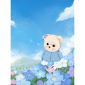 Lina Медведь Незабудка пудинговый цвет с костюмом S (±20 см)