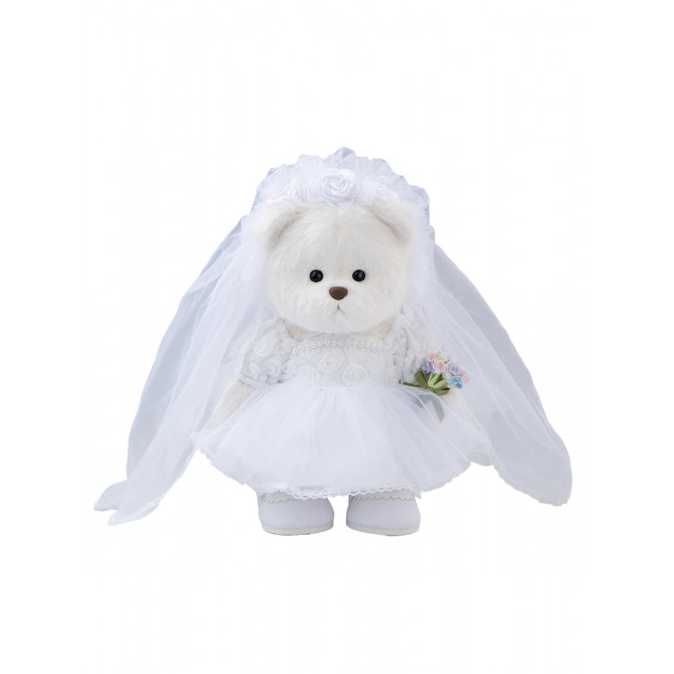 Lina Медведь белый в Платье Невесты  M (±30 см)