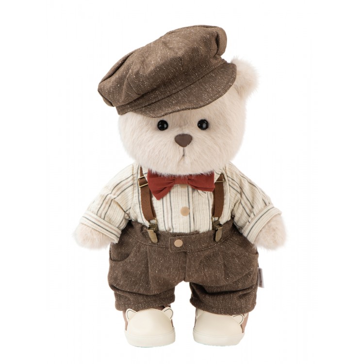 Lina Медведь молочный в Винтажном Костюме Жениха  M (±30 см)