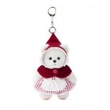 Lina Медведь белый в Костюме Красная шапочка брелок  XS (±15 см)
