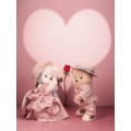 Lina Медведь белый Сладкая парочка в платье M (±30 см)