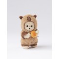 Lina Медведь молочный в костюмчике Капибар брелок  XS (±15 см)