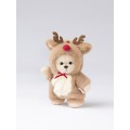Lina Медведь молочный в костюмчике Олень брелок  XS (±15 см)