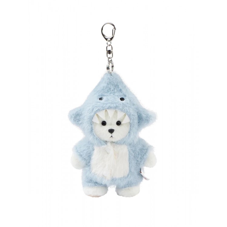 Lina Медведь молочный в костюмчике Акула брелок  XS (±15 см)