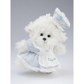 Lina Щенок Бишон белый S (±20 см) Маршмелоу в наряде для чаепития