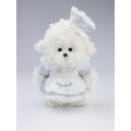 Lina Щенок Бишон белый S (±20 см) Маршмелоу в наряде для чаепития