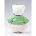 Lina Медведь Счастье белый с зеленым топиком и розовой юбочкой M (±30 см)