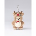 Lina Медведь молочный в костюмчике Олень брелок  XS (±15 см)