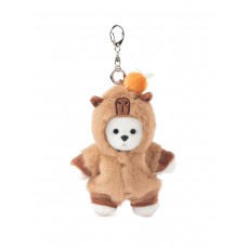 Lina Медведь белый в костюмчике Капибар брелок  XS (±15 см)