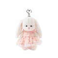 Lina Зайка белый цвет в платье с сердечками брелок XS (±15 см) Lina Зайка белый цвет в платье с сердечками брелок XS (±15 см)