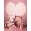 Lina Медведь молочный Сладкая парочка в костюме  M (±30 см)